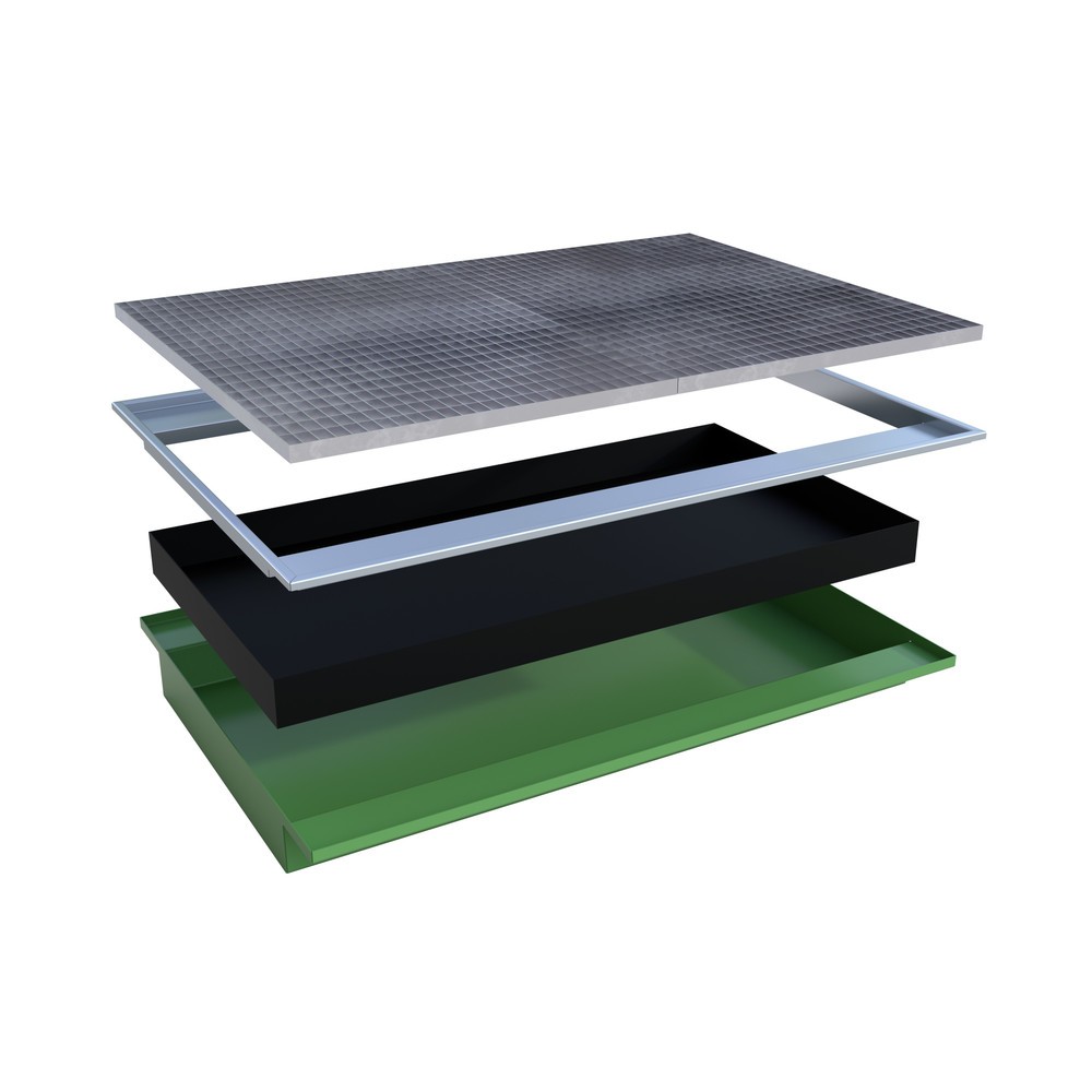 N° de l'image du produit 2 : Cuve à accrocher Bauer® avec insert PE EHW 1800 PE, peinte, vert réséda