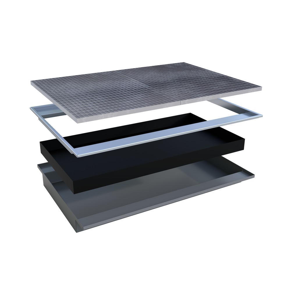 N° de l'image du produit 2 : Cuve à accrocher Bauer® avec insert PE EHW 1800 PE, peinte, gris souris