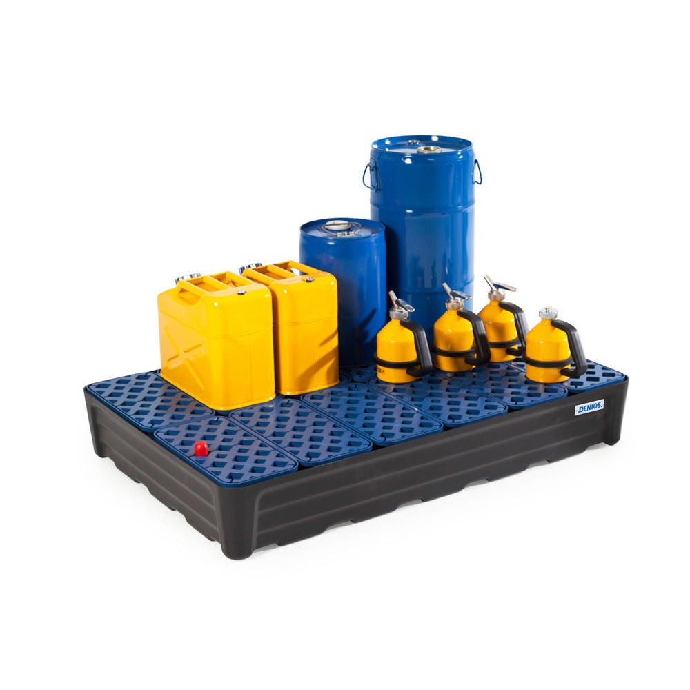 N° de l'image du produit 3 : Bac pour petits bidons pro-line en PE, contenance 120 l, caillebotis grille inclus