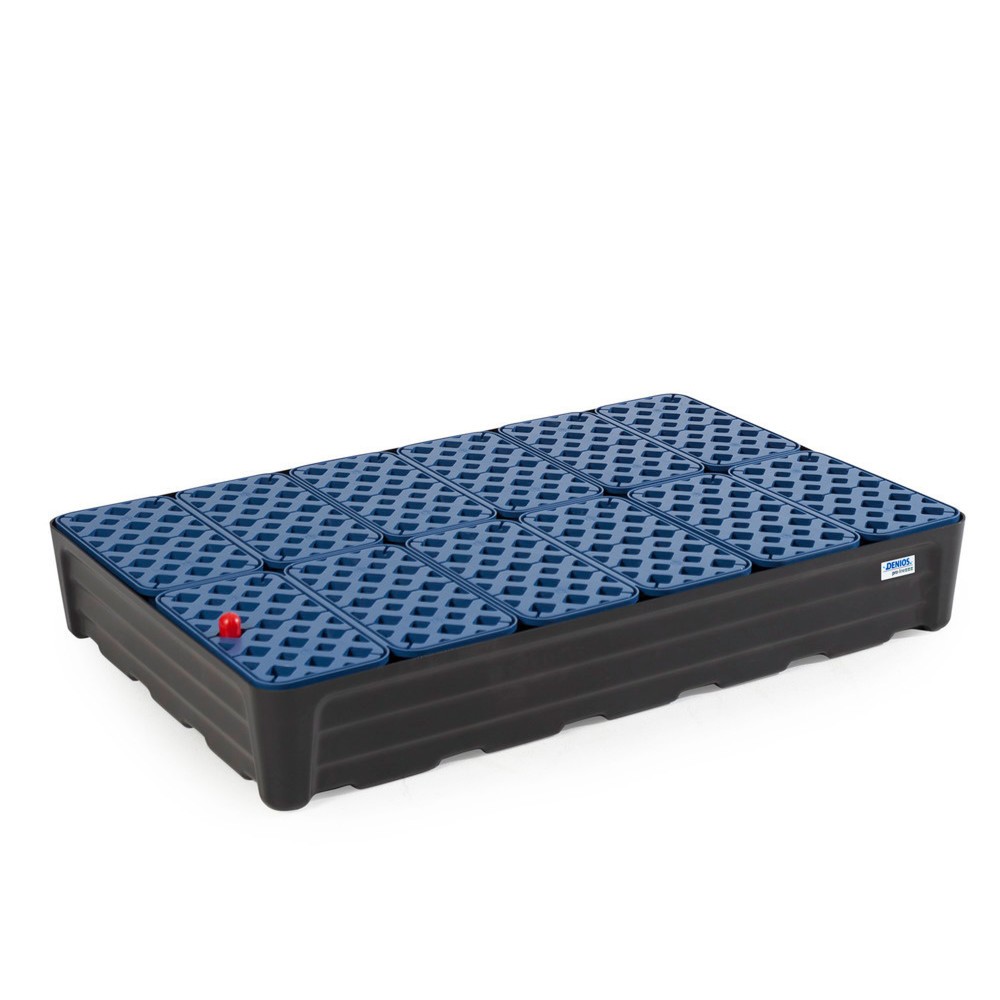 N° de l'image du produit 1 : Bac pour petits bidons pro-line en PE, contenance 120 l, caillebotis grille inclus
