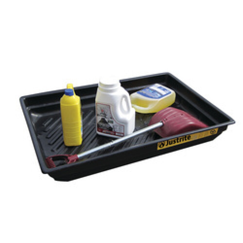 N° de l'image du produit 3 : Cuve de récupération Justrite, dimensions intérieures 121 x 58 cm, capacité 75 l