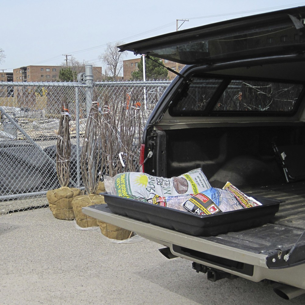 N° de l'image du produit 3 : Cuve de récupération Justrite, dimensions intérieures 96 x 86 cm, capacité 87 l