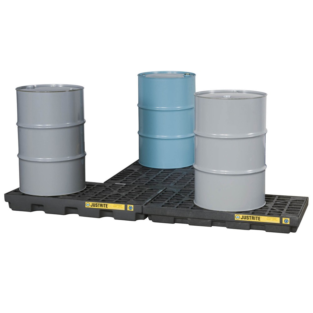 Numéro de l'image du produit 2: Bac plat en PE Justrite, 2 x 200 l, capacité 90 l, noir