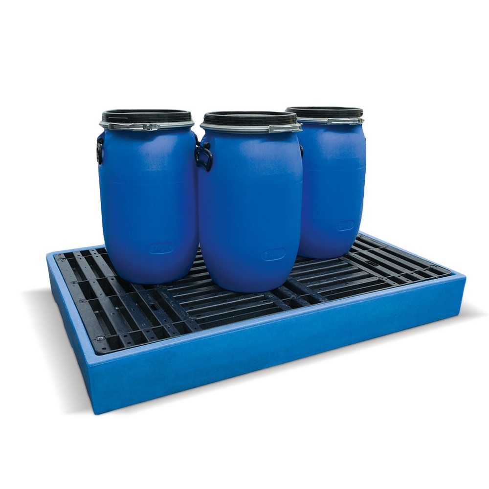 Illustration du produit: Bac-support en PE, avec plaque perforée, H x l x P 150 x 1 260 x 860 mm