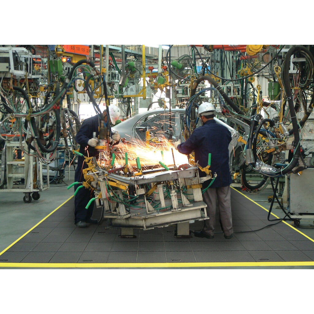 Dalle de sol pour postes de travail de montage, système emboîtable, pleine, lxP 910 x 910 mm N° de l'image du produit 3 : Dalle de sol pour postes de travail de montage, système emboîtable, pleine, lxP 910 x 910 mm