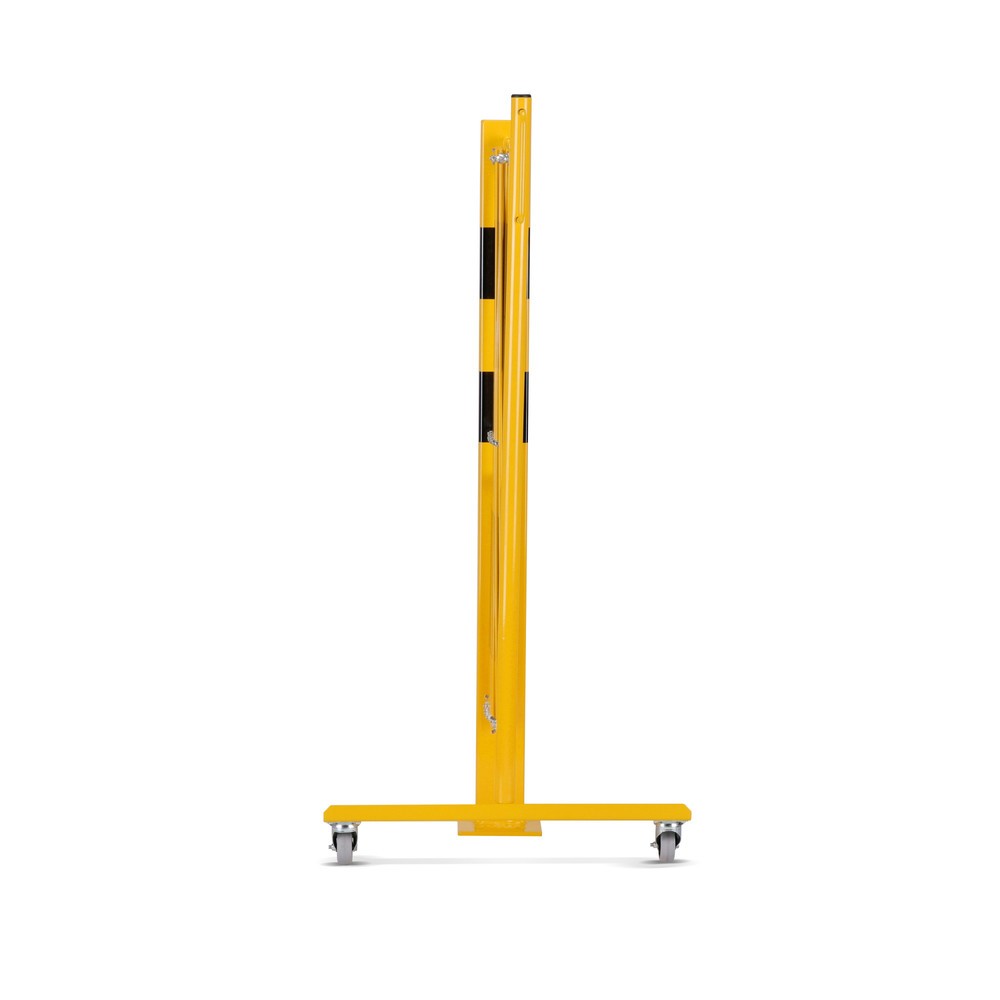 Numéro de l'image du produit 3: dancop Barrière extensible, 1 pied à roulette, 1 borne, largeur 3 600 mm, jaune/noir