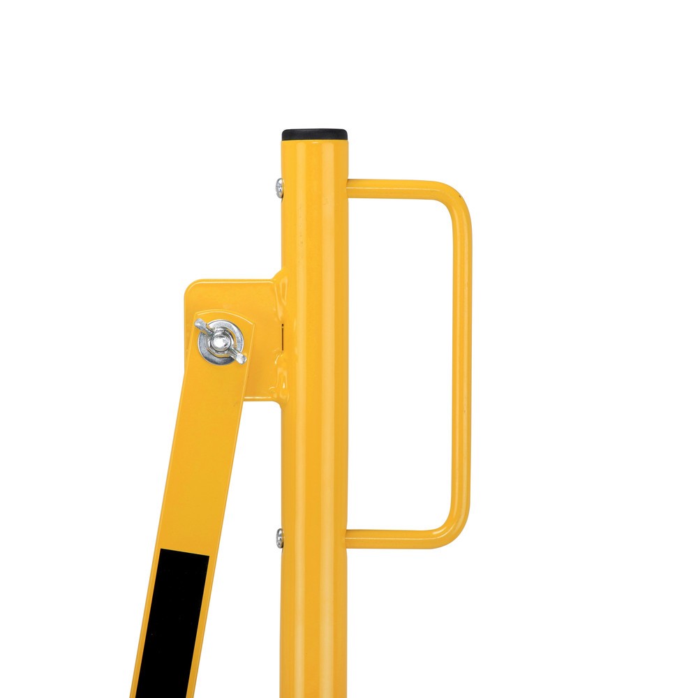 Numéro de l'image du produit 10: dancop Barrière extensible, 1 pied à roulette, 1 poteau stabilisateur, largeur 3 600 mm, jaune/noir