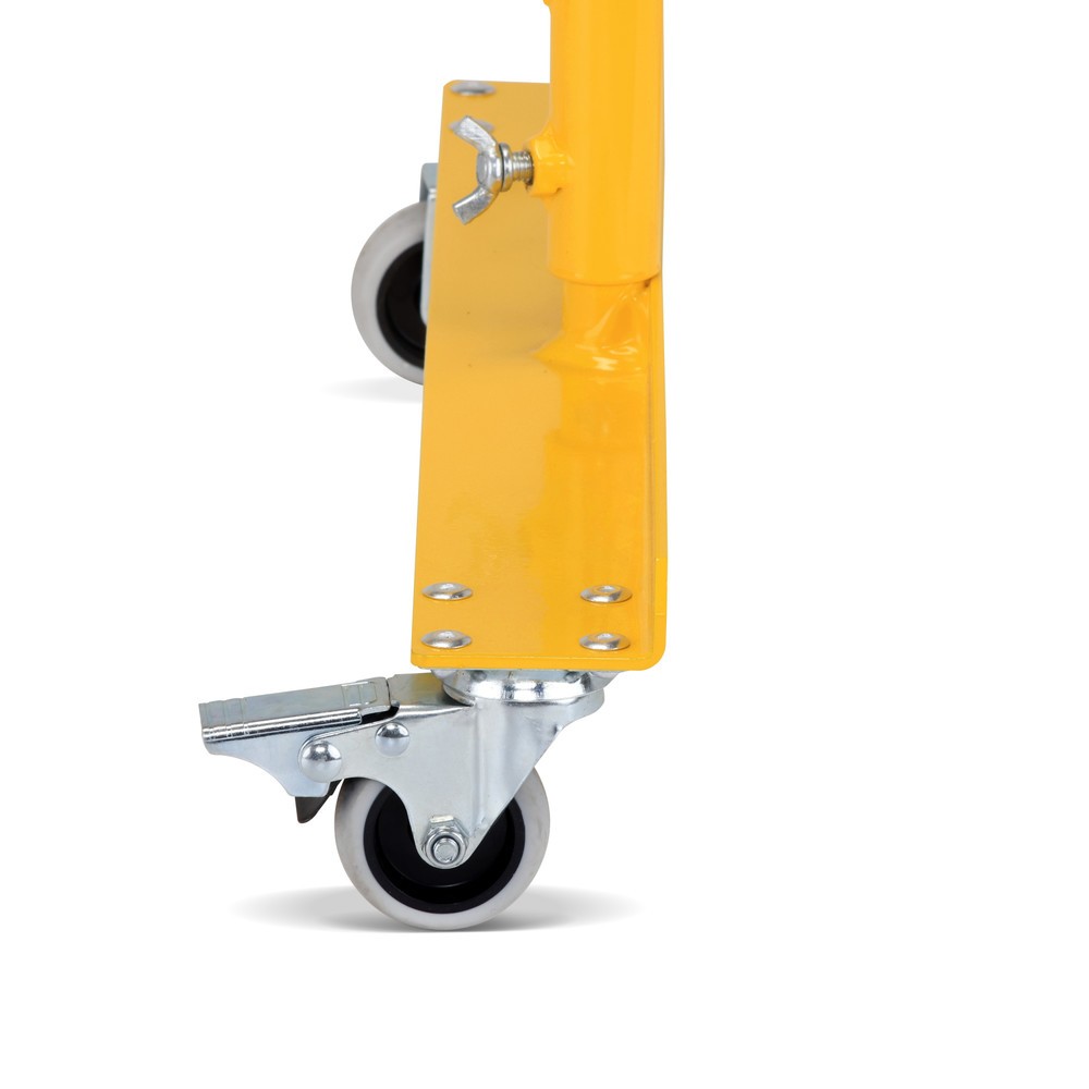 Numéro de l'image du produit 11: dancop Barrière extensible, 1 pied à roulette, 1 poteau stabilisateur, largeur 3 600 mm, jaune/noir