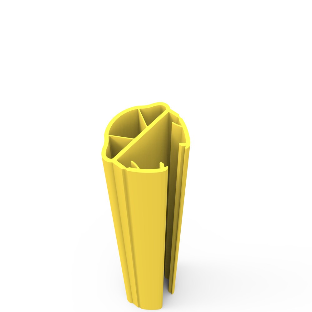 Numéro de l'image du produit 10: Dancop d-flexx Protection contre les chocs pour rayonnages Alfa, en plastique, dimensions intérieures Hxl 600 x 75-99 mm