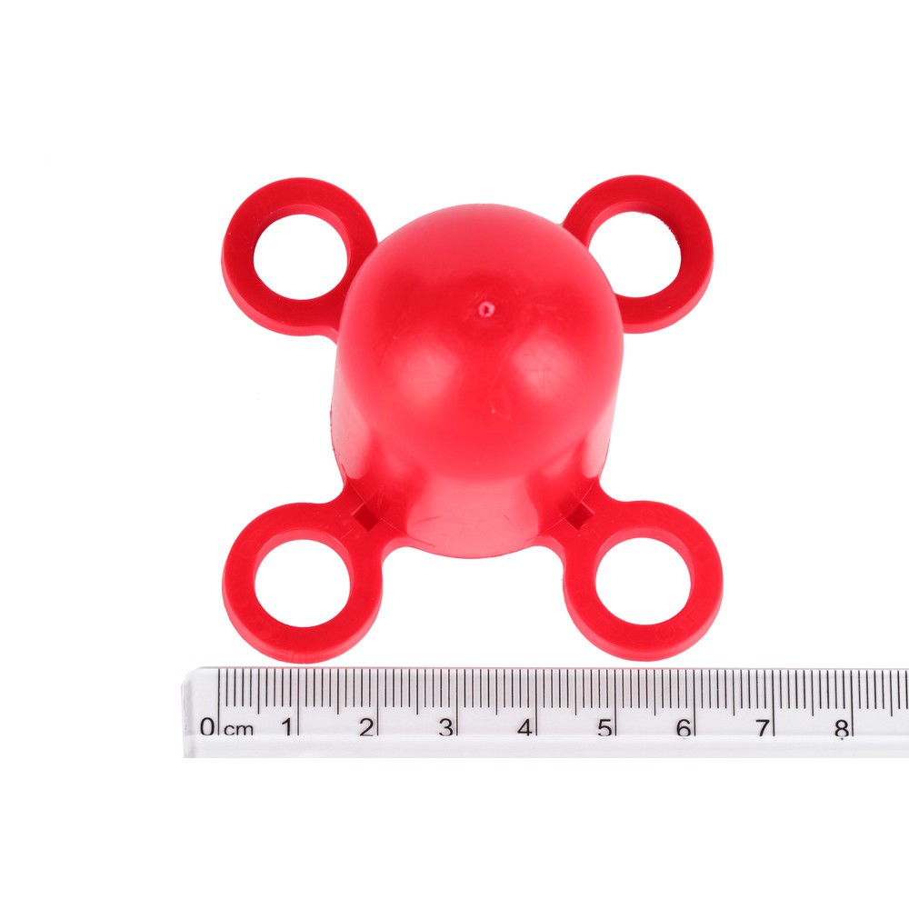 Numéro de l'image du produit 2: dancop Jeu de potelets à chaîne KPS, chaîne en plastique de 10 m, rouge/blanc, 6 pcs/UV