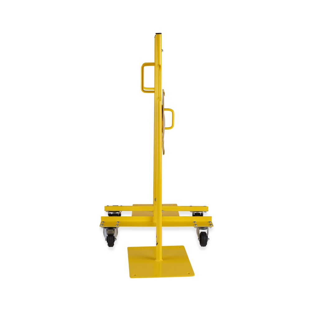 Numéro de l'image du produit 3: dancop Kit de barrière extensible, 2 pieds à roulette, 2 plaques de base, largeur 2 x 2 000 mm, jaune/noir