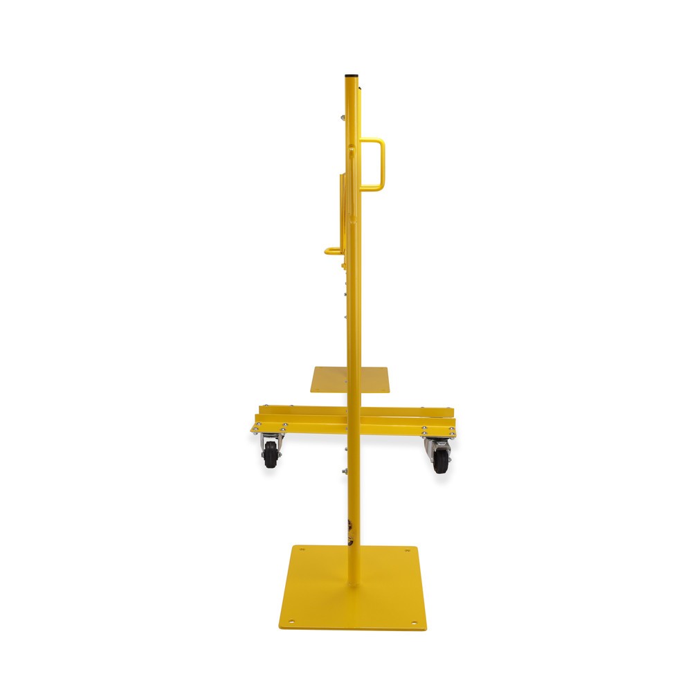 Numéro de l'image du produit 7: dancop Kit de barrière extensible, 2 pieds à roulette, 2 plaques de base, largeur 2 x 2 000 mm, jaune/noir