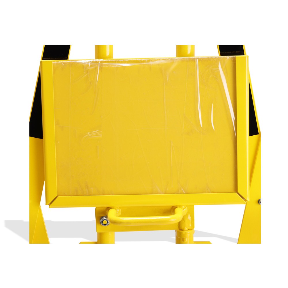 Numéro de l'image du produit 9: dancop Kit de barrière extensible, 2 pieds à roulette, 2 plaques de base, largeur 2 x 2 000 mm, jaune/noir