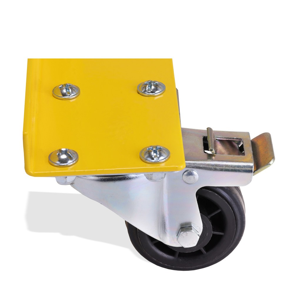 Numéro de l'image du produit 11: dancop Kit de barrière extensible, 2 pieds à roulette, 2 plaques de base, largeur 2 x 2 000 mm, jaune/noir