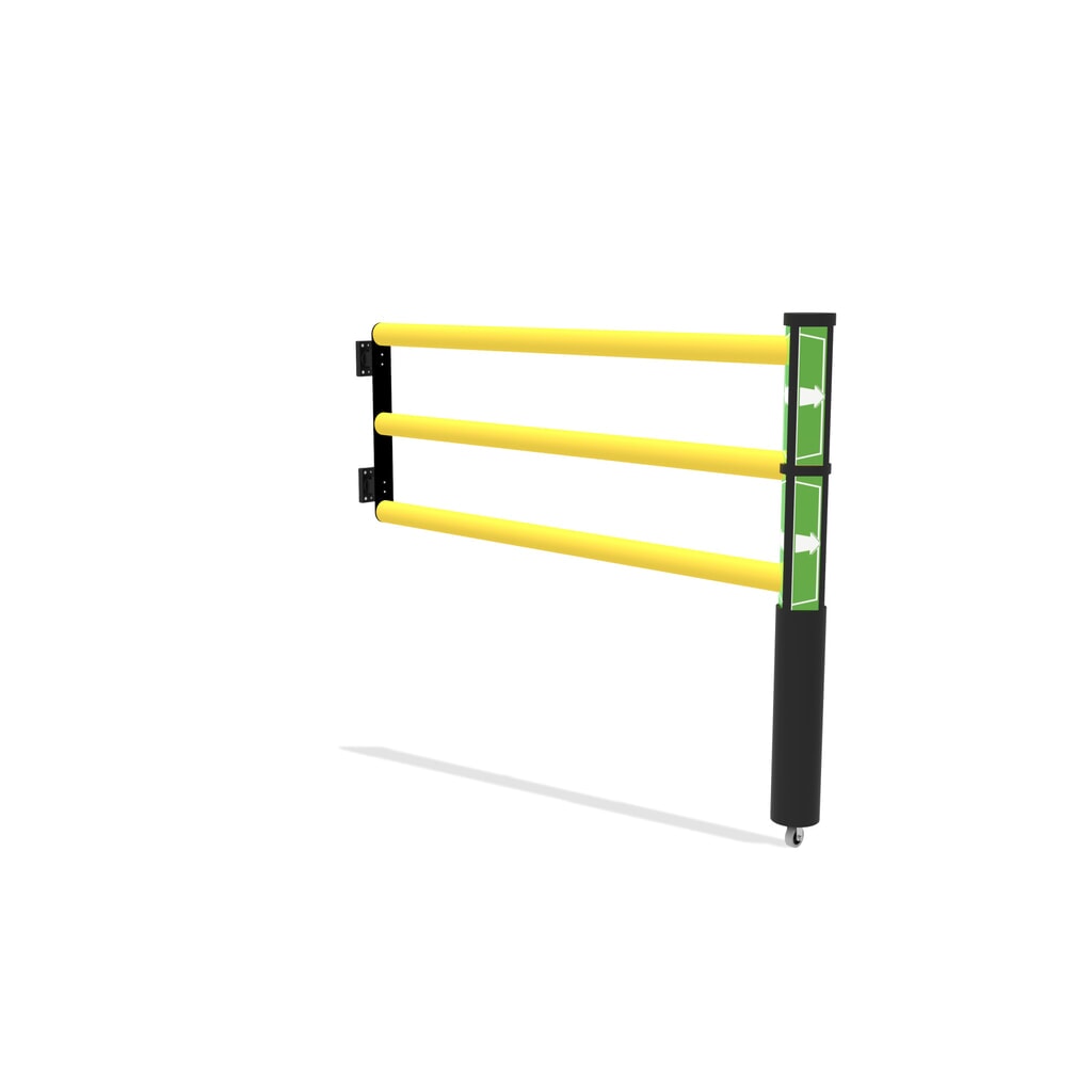 dancop Porte battante pour garde-corps de sécurité « Delta », H x l 1 200 x 1 500 mm, avec rouleau N° de l'image du produit 2 : dancop Porte battante pour garde-corps de sécurité « Delta », H x l 1 200 x 1 500 mm, avec rouleau