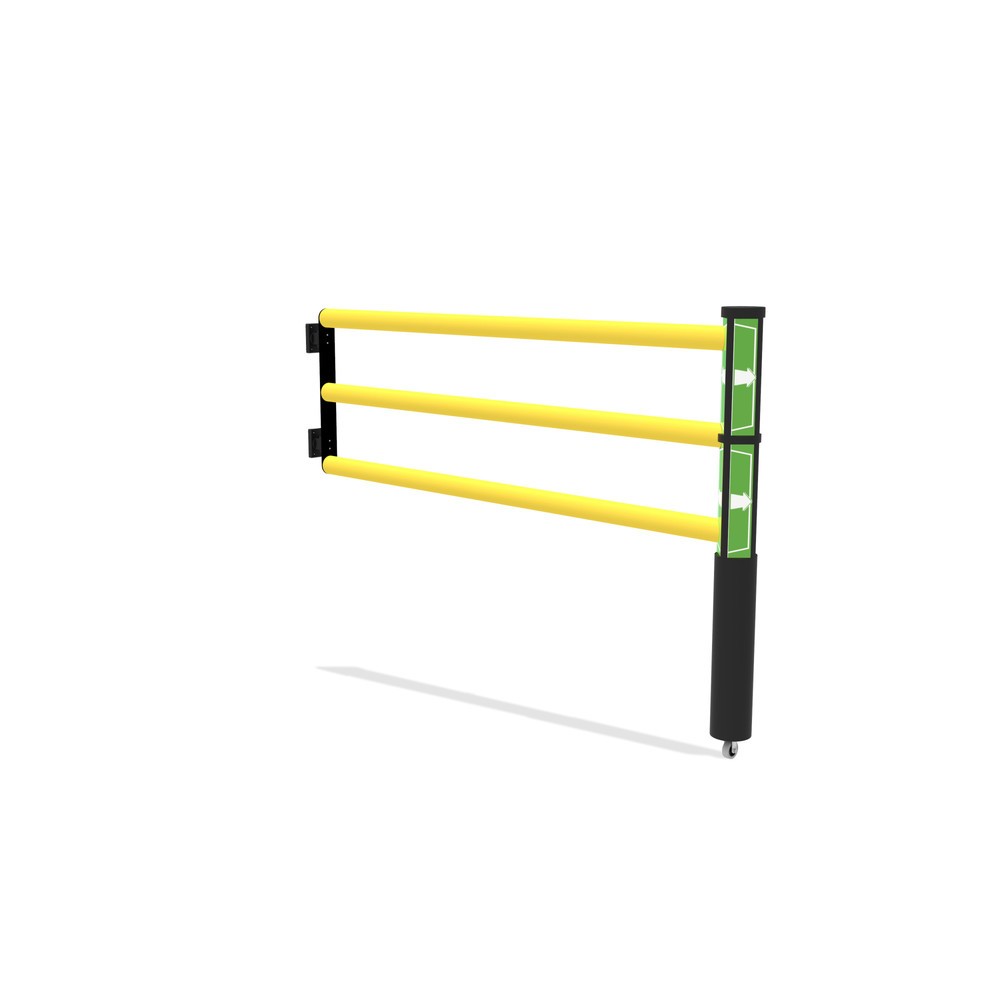 Numéro de l'image du produit 2: dancop Porte battante pour garde-corps de sécurité « Delta », H x l 1 200 x 1 750 mm, avec rouleau