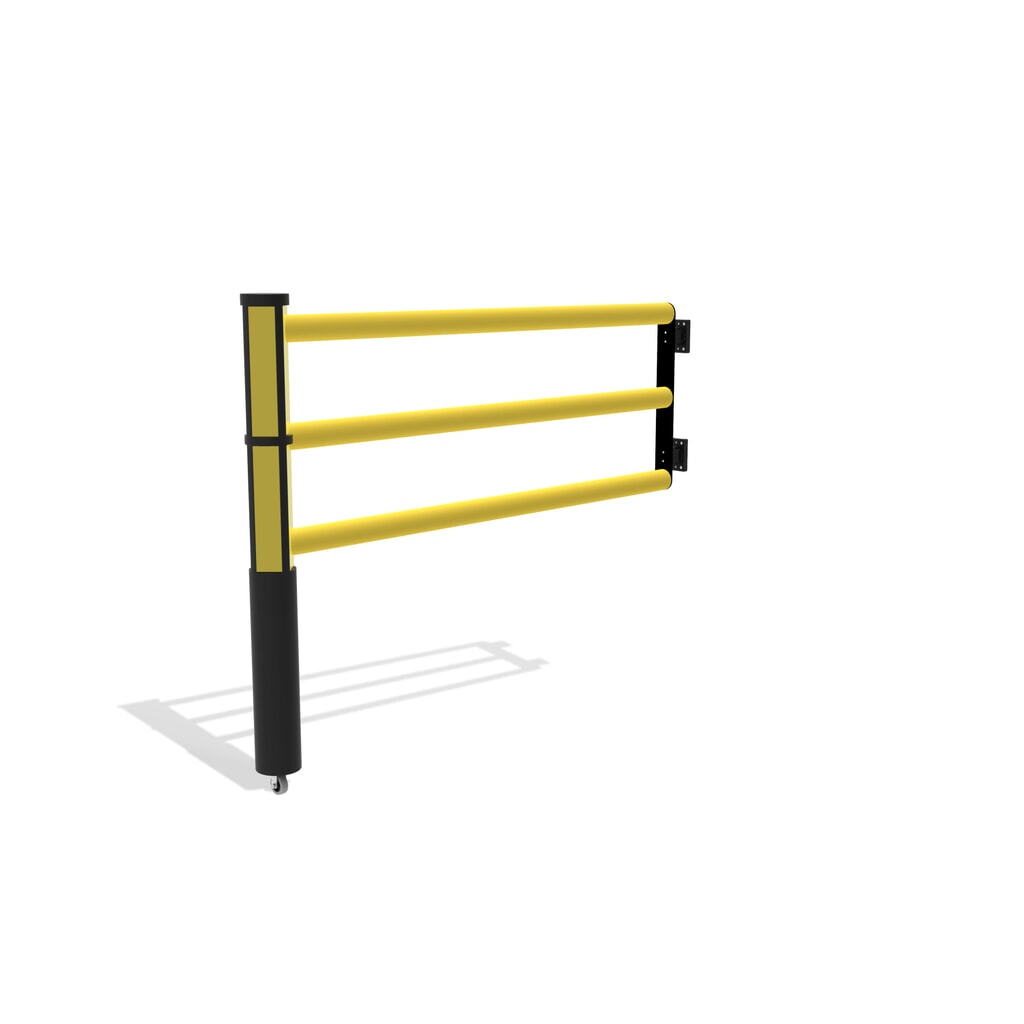 dancop Porte battante pour garde-corps de sécurité « Delta », H x l 1 200 x 1 500 mm, avec rouleau N° de l'image du produit 4 : dancop Porte battante pour garde-corps de sécurité « Delta », H x l 1 200 x 1 500 mm, avec rouleau