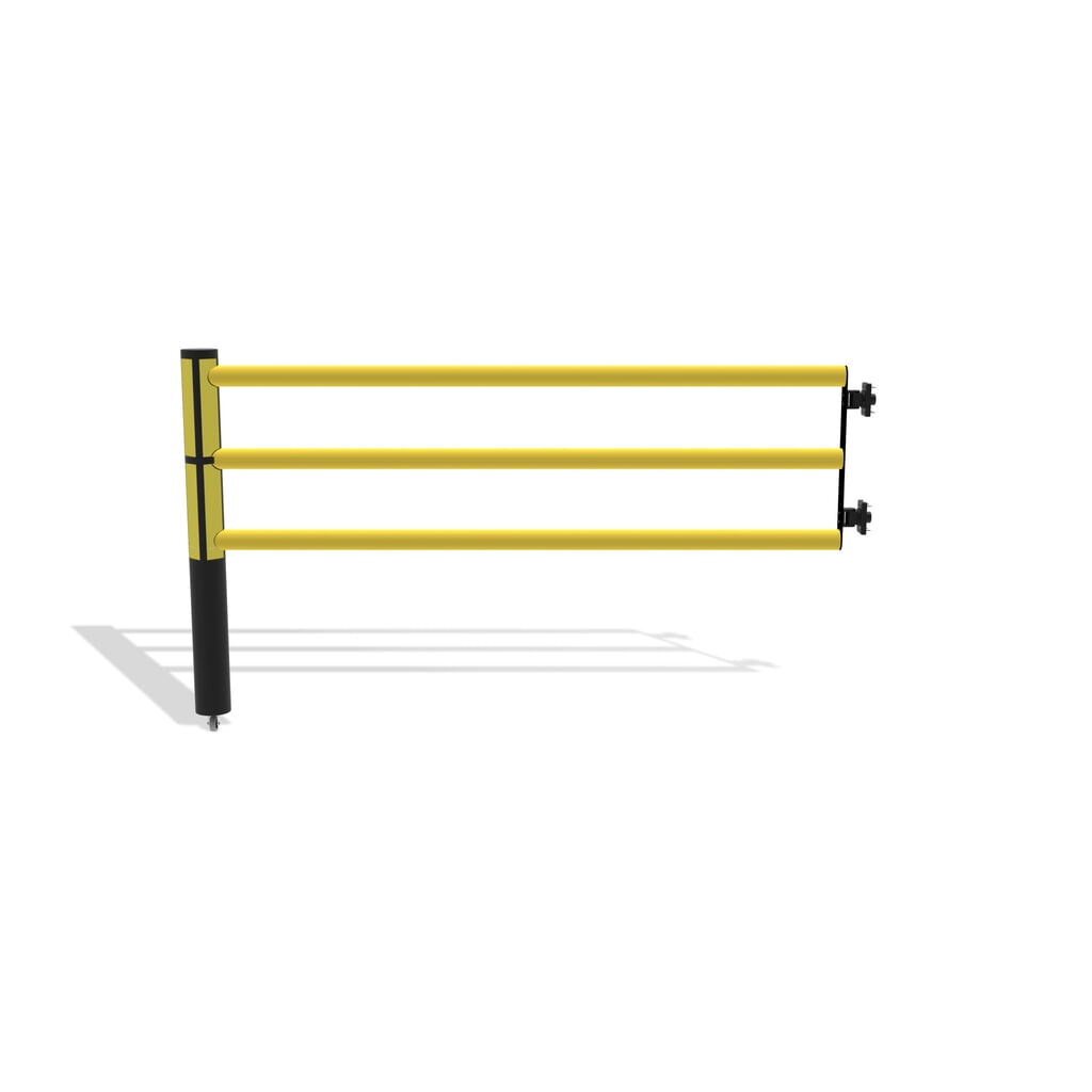 dancop Porte battante pour garde-corps de sécurité « Delta », H x l 1 200 x 2 000 mm, avec rouleau N° de l'image du produit 5 : dancop Porte battante pour garde-corps de sécurité « Delta », H x l 1 200 x 2 000 mm, avec rouleau
