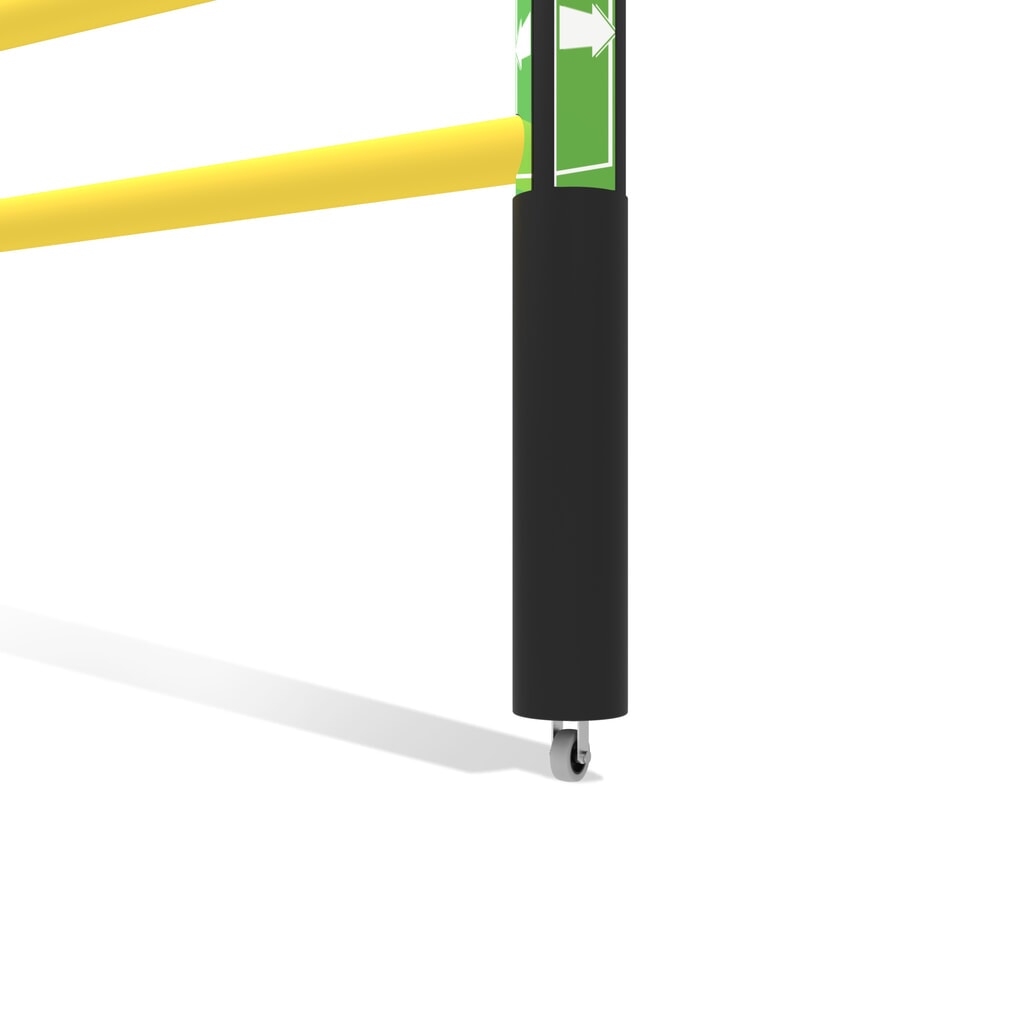 N° de l'image du produit 10 : dancop Porte battante pour garde-corps de sécurité « Delta », H x l 1 200 x 2 000 mm, avec rouleau