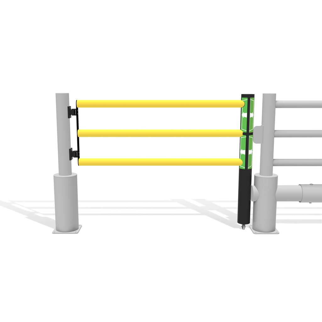 dancop Porte battante pour garde-corps de sécurité « Delta », H x l 1 200 x 1 500 mm, avec rouleau N° de l'image du produit 11 : dancop Porte battante pour garde-corps de sécurité « Delta », H x l 1 200 x 1 500 mm, avec rouleau