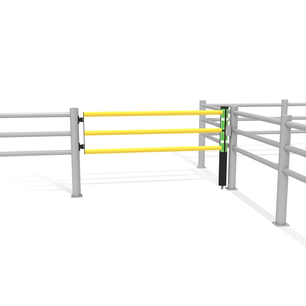 dancop Porte battante pour garde-corps de sécurité « Delta », H x l 1 200 x 2 000 mm, avec rouleau N° de l'image du produit 11 : dancop Porte battante pour garde-corps de sécurité « Delta », H x l 1 200 x 2 000 mm, avec rouleau