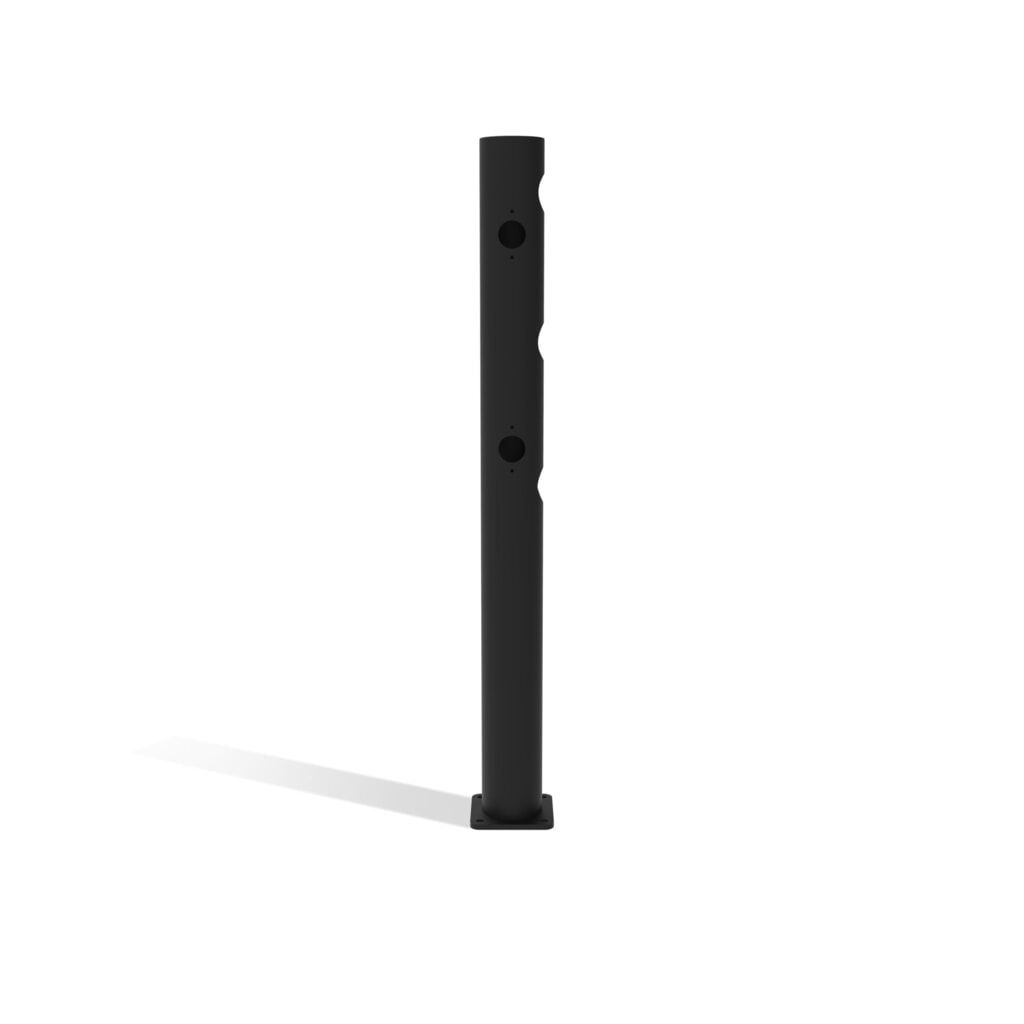 N° de l'image du produit 1 : dancop Poteau d’extrémité pour porte battante de garde-corps de sécurité « Delta », Ø 110 mm, hauteur 1 200 mm, 90°, gauche