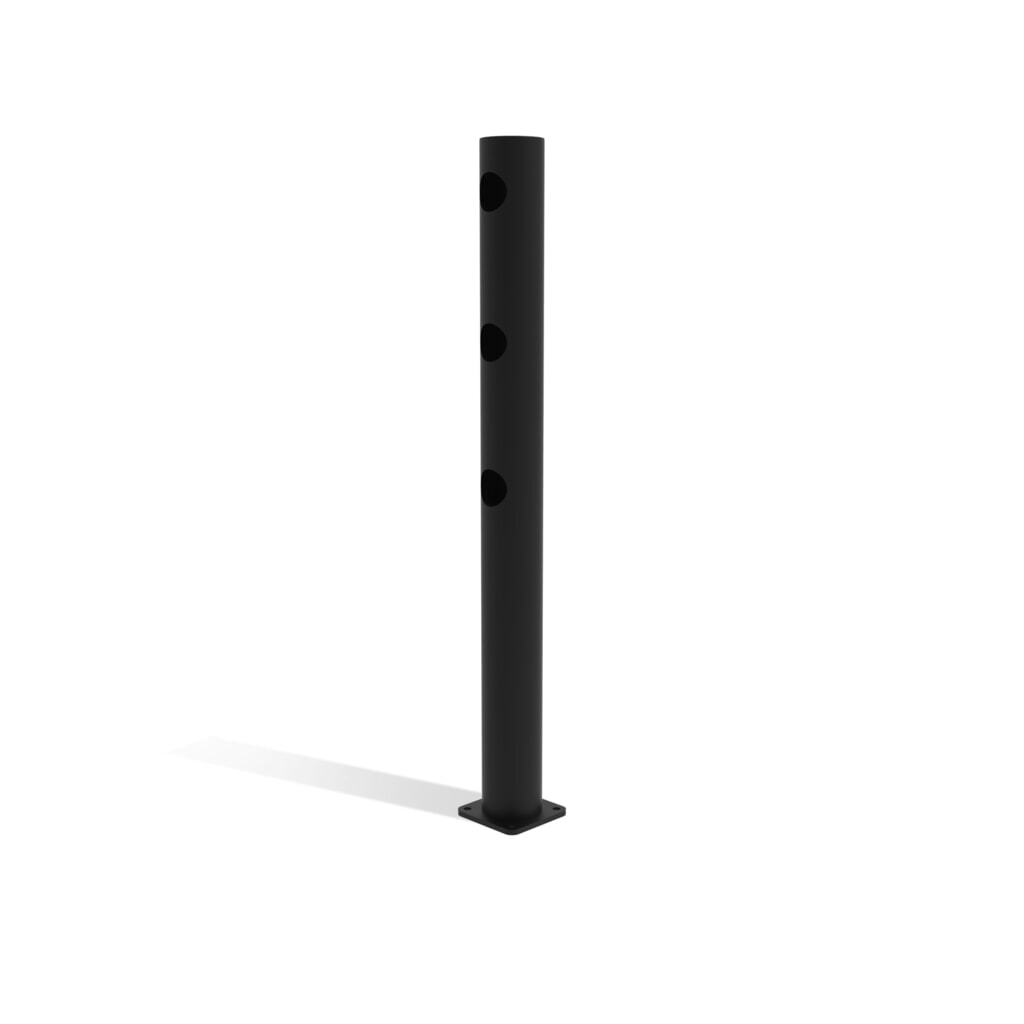 dancop Poteau d’extrémité pour porte battante de garde-corps de sécurité « Delta », Ø 110 mm, hauteur 1 200 mm, 90°, gauche N° de l'image du produit 4 : dancop Poteau d’extrémité pour porte battante de garde-corps de sécurité « Delta », Ø 110 mm, hauteur 1 200 mm, 90°, gauche