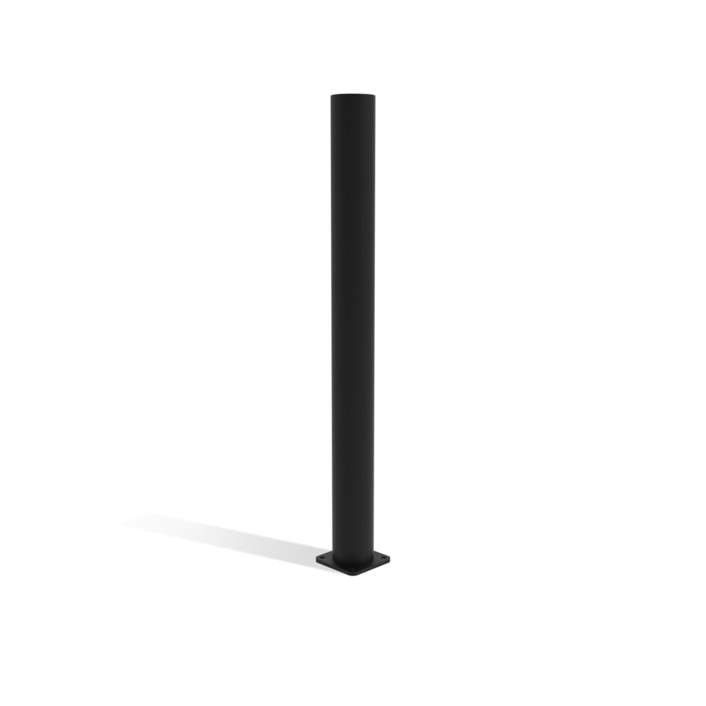 N° de l'image du produit 4 : dancop Poteau d’extrémité pour porte battante de garde-corps de sécurité « Delta », Ø 110 mm, hauteur 1 200 mm, 90°, droite
