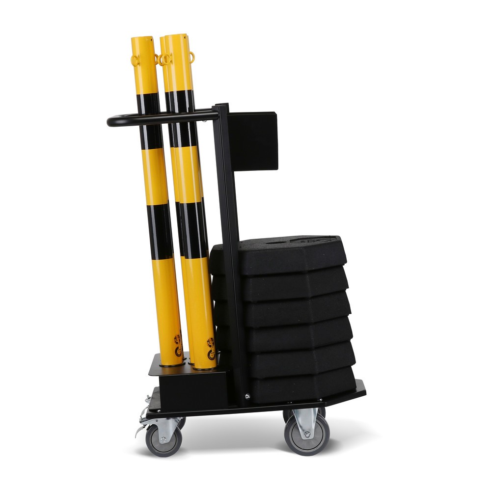 Numéro de l'image du produit 1: dancop Support de stockage et de transport KPS-TG avec poteaux à chaîne, jaune/noir