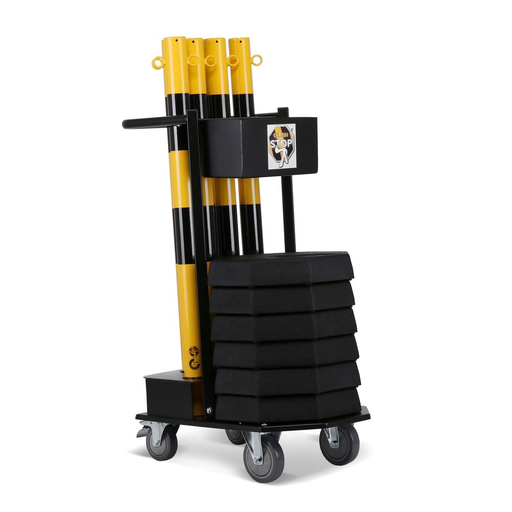 Numéro de l'image du produit 2: dancop Support de stockage et de transport KPS-TG avec poteaux à chaîne, jaune/noir
