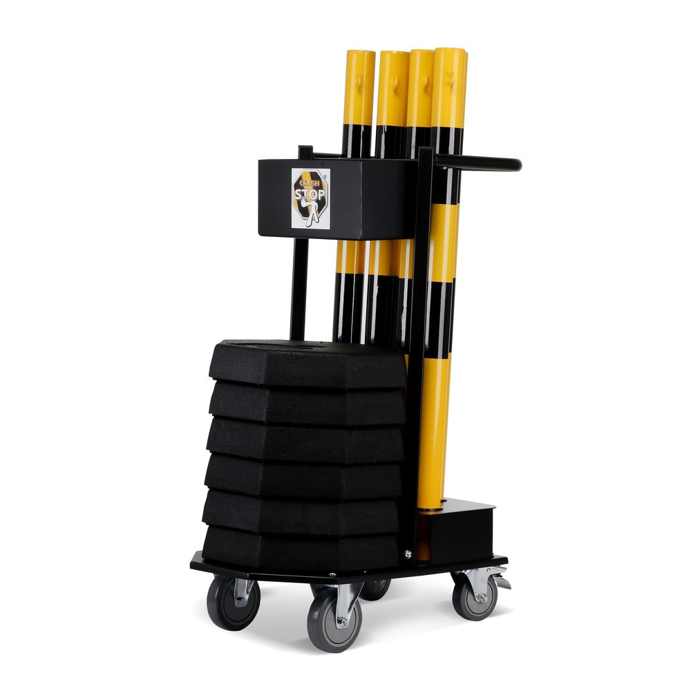 Numéro de l'image du produit 4: dancop Support de stockage et de transport KPS-TG avec poteaux à chaîne, jaune/noir