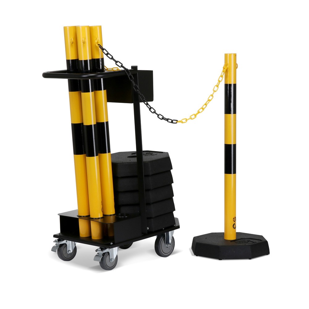 Numéro de l'image du produit 11: dancop Support de stockage et de transport KPS-TG avec poteaux à chaîne, jaune/noir