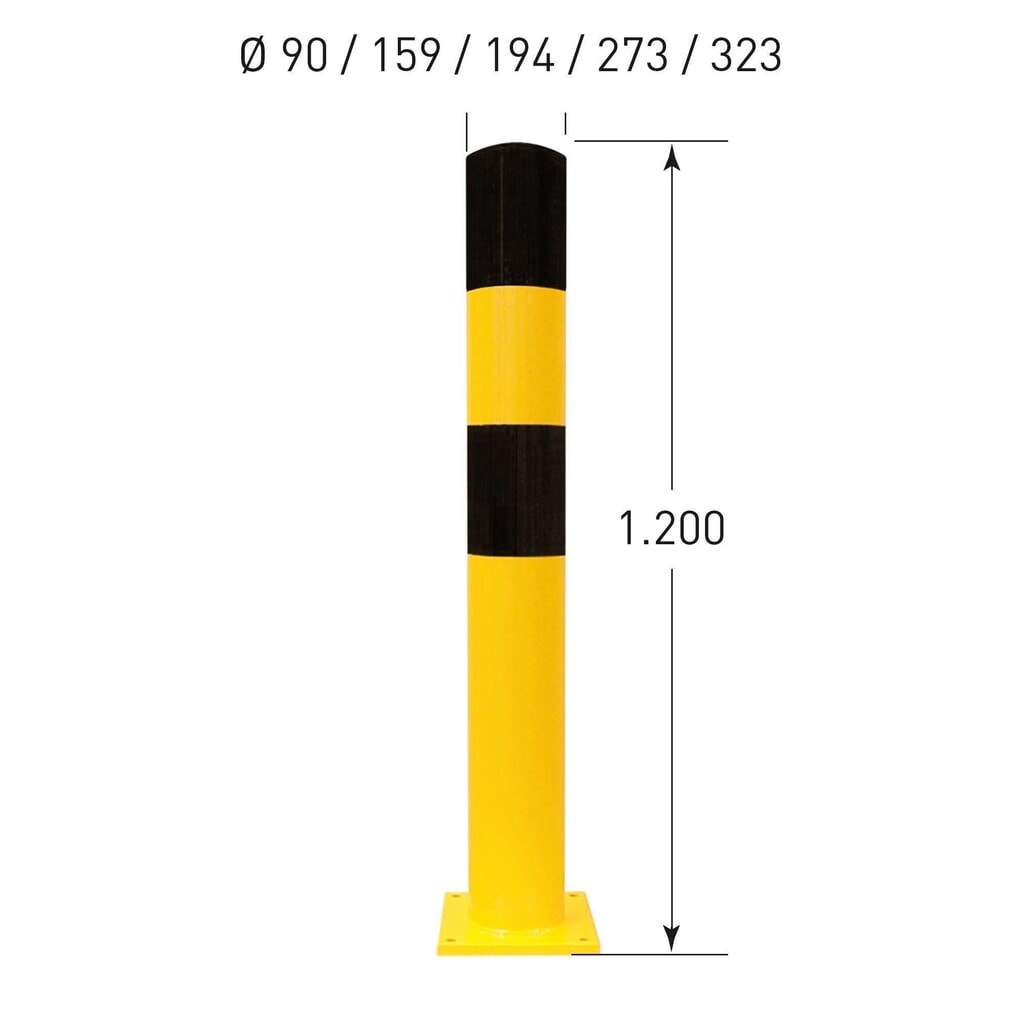 MORAVIA Borne de protection, à cheviller, pour l’extérieur, hauteur 1 200 mm, Ø 90 mm N° de l'image du produit 3 : MORAVIA Borne de protection, à cheviller, pour l’extérieur, hauteur 1 200 mm, Ø 90 mm
