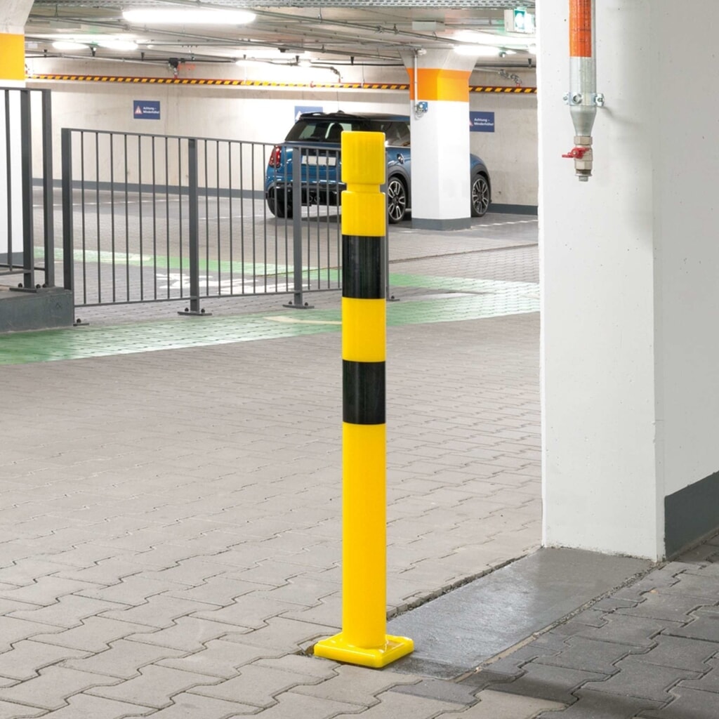Déflecteur FLEX MORAVIA, en TPU, à cheviller, H x Ø 1 000 x 80 mm, jaune/noir N° de l'image du produit 6 : Déflecteur FLEX MORAVIA, en TPU, à cheviller, H x Ø 1 000 x 80 mm, jaune/noir