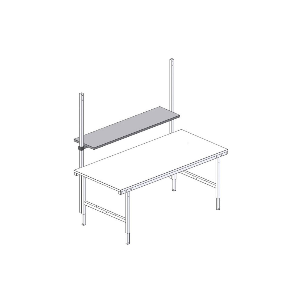 Numéro de l'image du produit 2: Desserte pour système de table d’emballage, bois, HxlxP 30 x 1 600 x 400 mm