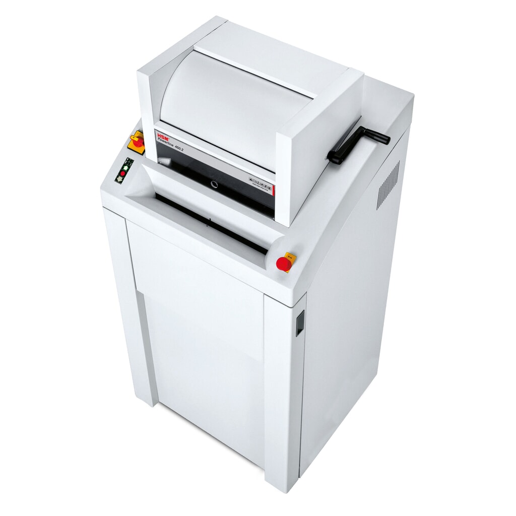 N° de l'image du produit 2 : Destructeur de documents grande capacité HSM Powerline 450.2, coupe croisée en particules 3,9 x 40 mm