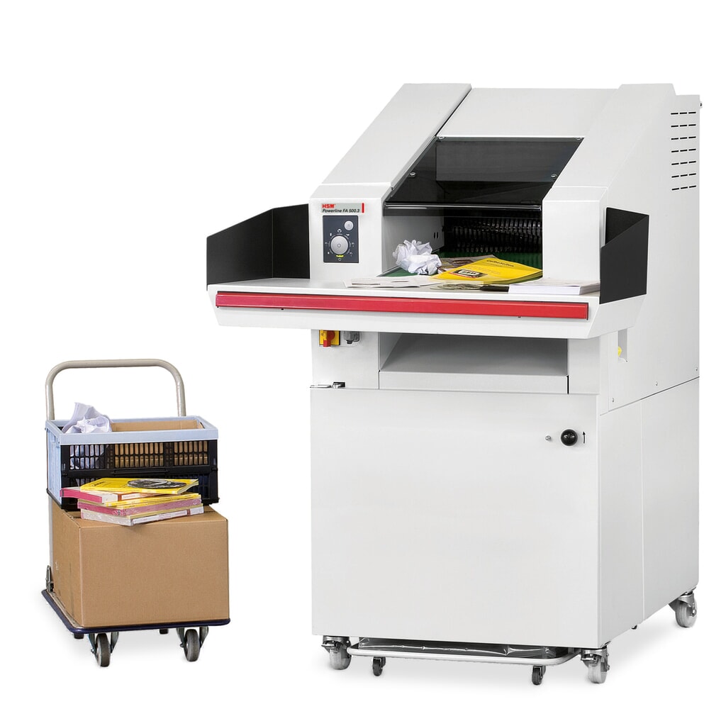 Destructeur de documents grande capacité HSM Powerline FA 500.3, coupe croisée en particules 10,5 x 40 à 76 mm N° de l'image du produit 3 : Destructeur de documents grande capacité HSM Powerline FA 500.3, coupe croisée en particules 10,5 x 40 à 76 mm
