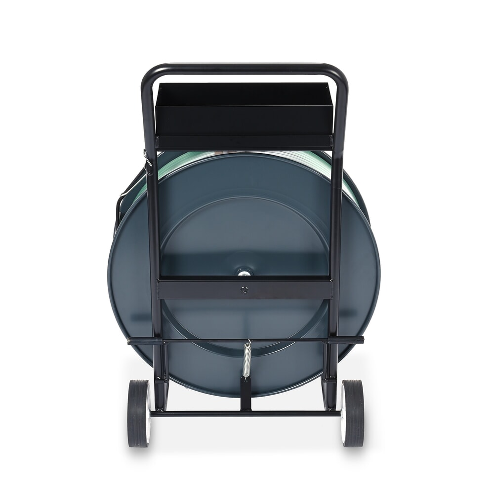 N° de l'image du produit 4 : Dévidoir HEMMDAL pour feuillard de cerclage PP/PET, système ergonomique à 4 roues, diamètre du noyau 406 mm