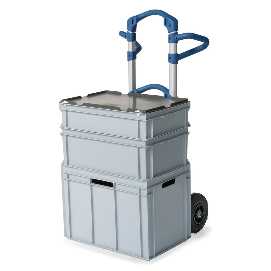 N° de l'image du produit 6 : Diable en aluminium Wuppi fetra®, capacité de charge 200 kg, pelle l x P 425 x 165 mm