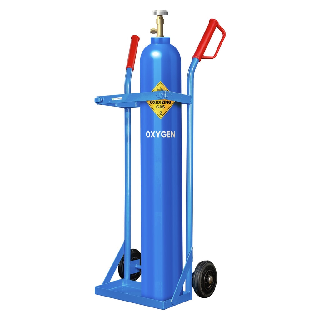 Diable porte-bouteilles de gaz HEMMDAL, pour 2 bouteilles en acier de 10 litres chacune Illustration du produit: Diable porte-bouteilles de gaz HEMMDAL, pour 2 bouteilles en acier de 10 litres chacune