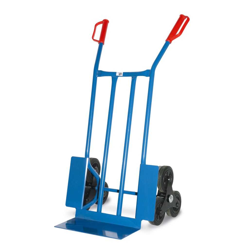 Diable pour escaliers HEMMDAL, 3 roues en étoile, capacité de charge 250 kg, bavette l x P 400 x 180 mm Illustration du produit: Diable pour escaliers HEMMDAL, 3 roues en étoile, capacité de charge 250 kg, bavette l x P 400 x 180 mm