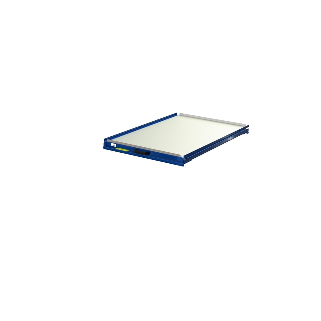 Illustration du produit: Dispositif d’extraction de palettes avec fond en acier, capacité de charge 200 kg, profondeur d’extraction de 70 %