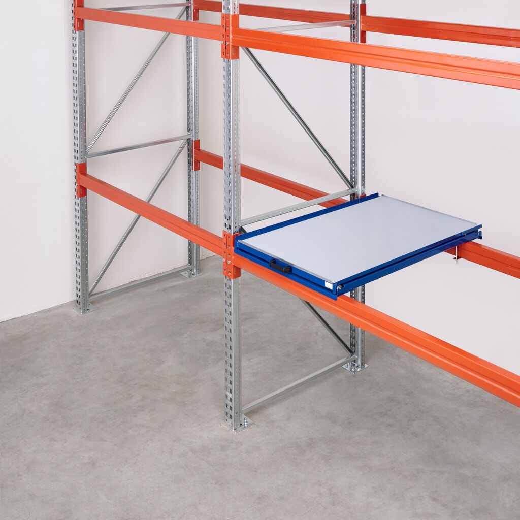 Dispositif d’extraction de palettes avec fond en acier, capacité de charge 200 kg, profondeur d’extraction de 70 % N° de l'image du produit 2 : Dispositif d’extraction de palettes avec fond en acier, capacité de charge 200 kg, profondeur d’extraction de 70 %
