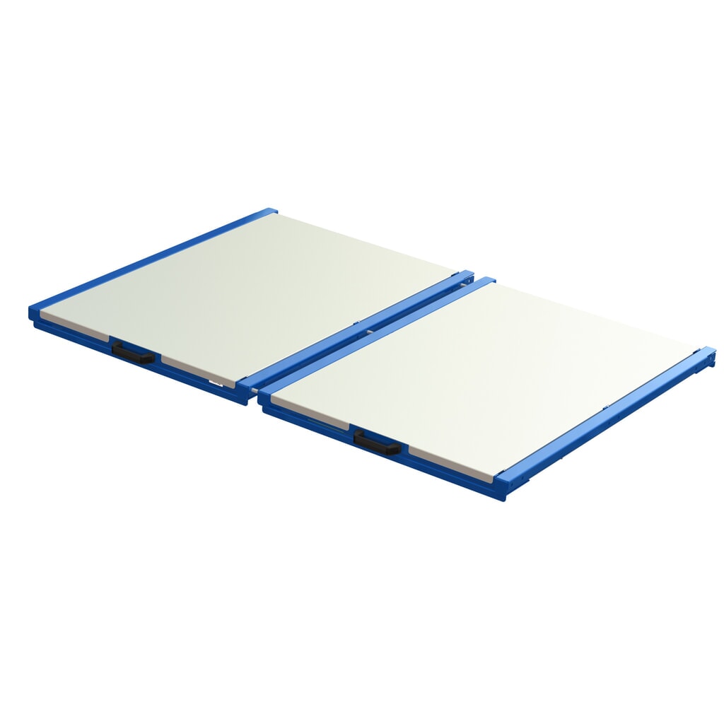 N° de l'image du produit 1 : Dispositif d’extraction de palettes XL, capacité de charge 400 kg, profondeur d’extraction de 70 %, l x P 1 700 x 1 200 mm, avec fond en acier