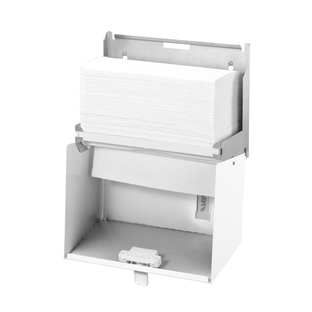 Numéro de l'image du produit 2: Distributeur d’essuie-mains en papier Air-Wolf pour env. 300 essuie-mains en papier série Omega, blanc