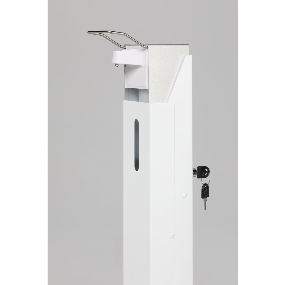Numéro de l'image du produit 2: Distributeur de désinfectant pour les mains VAR® HDS 105, montage au sol, avec distributeur, blanc