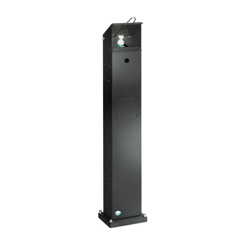 Numéro de l'image du produit 1: Distributeur de désinfectant pour les mains VAR® HDS 115, montage au sol, argent vieilli