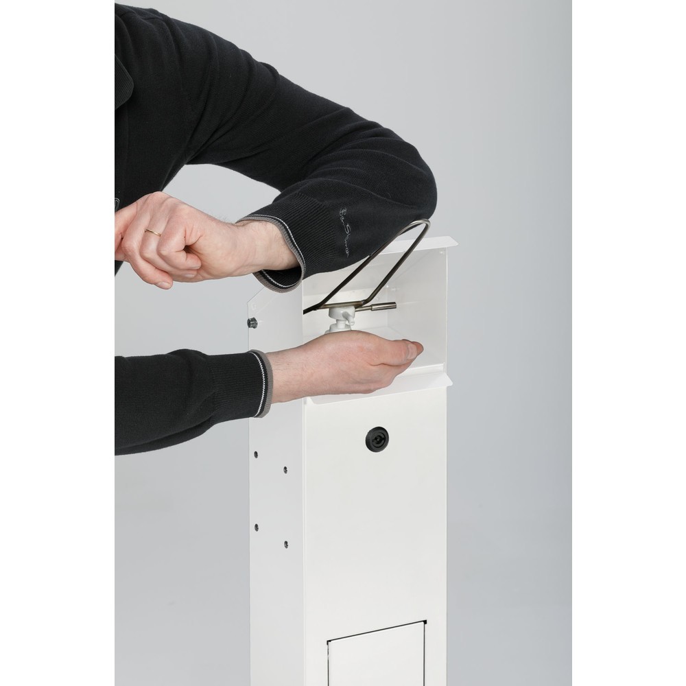 Numéro de l'image du produit 2: Distributeur de désinfectant pour les mains VAR® HDS 115, montage au sol, blanc