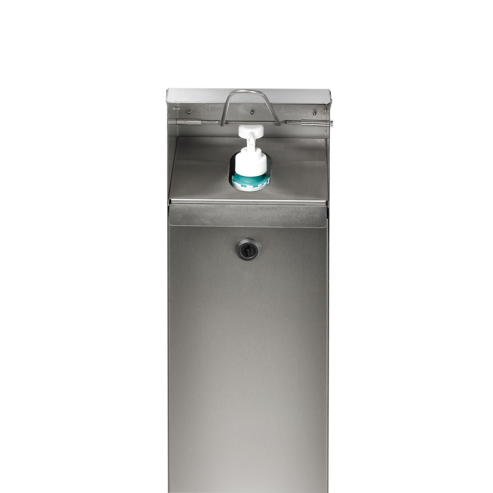 Numéro de l'image du produit 2: Distributeur de désinfectant pour les mains VAR® HDS 124, montage au sol, argent vieilli