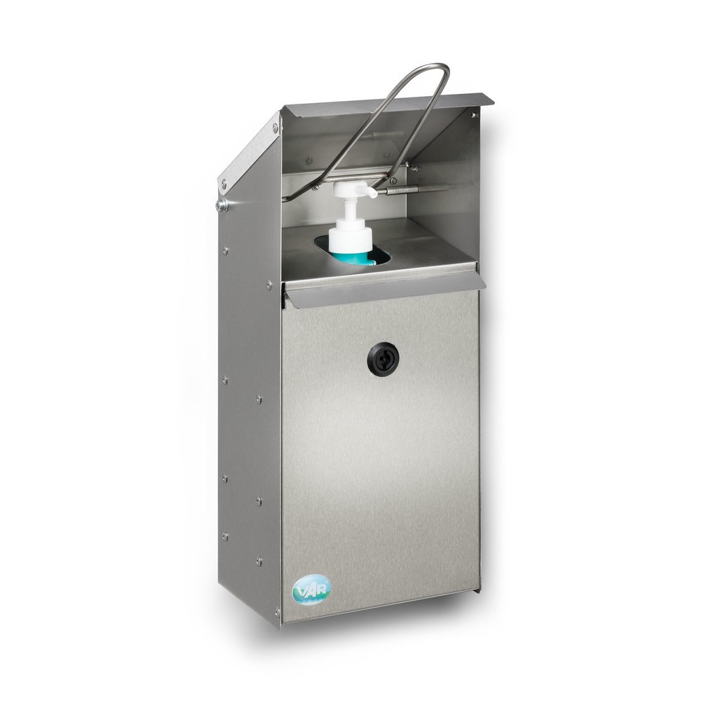 Numéro de l'image du produit 1: Distributeur de désinfectant pour les mains VAR® HDS 41, montage mural, acier inoxydable